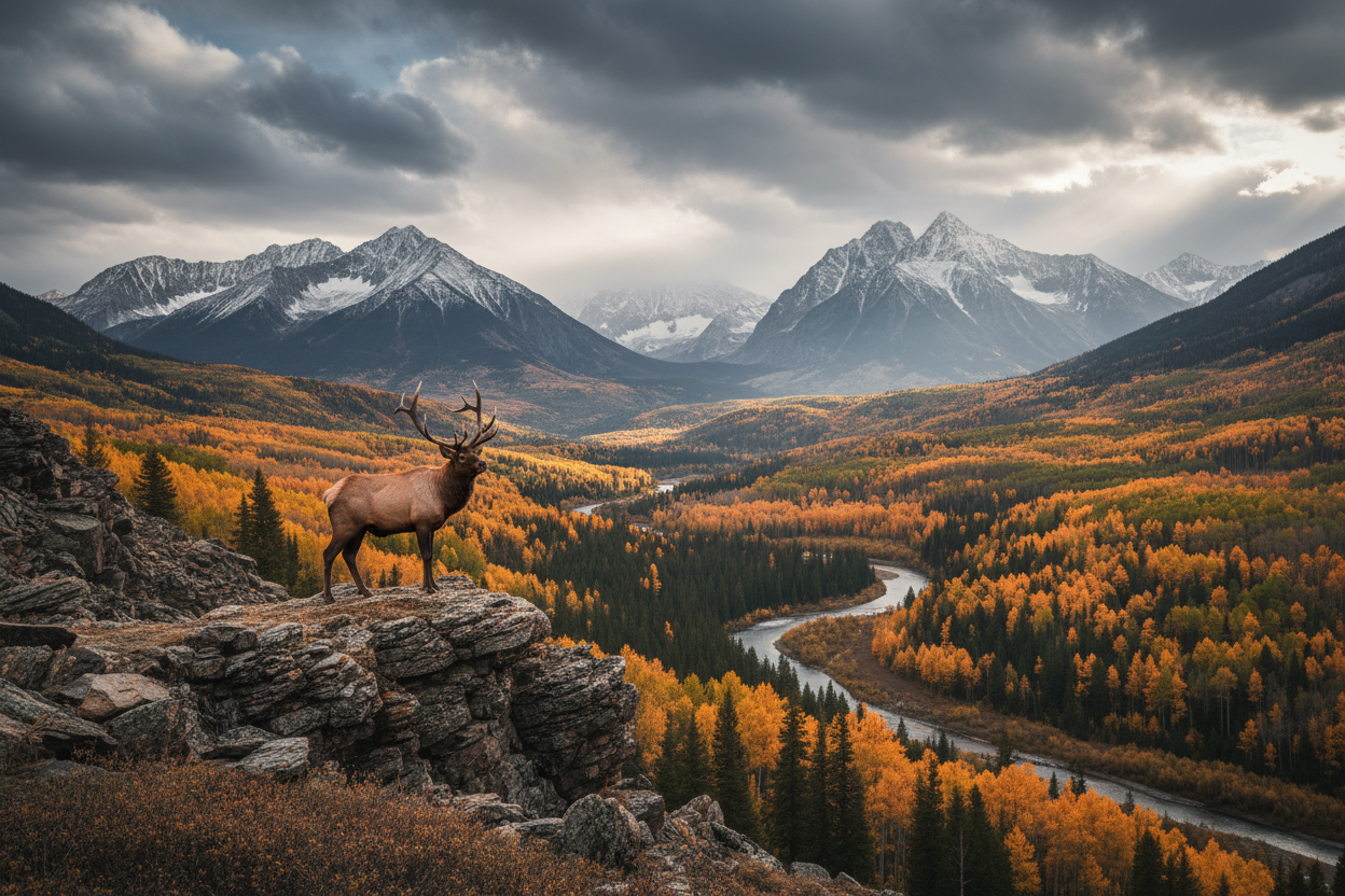 Mountain Elk Hunting Background
